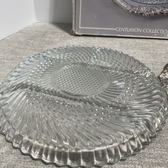 Centurion Collection Silver plated Relish With Four Part Glass Liner Vintage - Picture 7 of 9